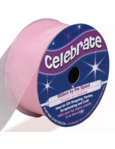 Cinta de organza Celebrate rosa - 25 mm x 5 m