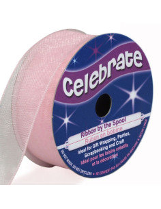Cinta de organza Celebrate rosa - 20 mm x 5 m