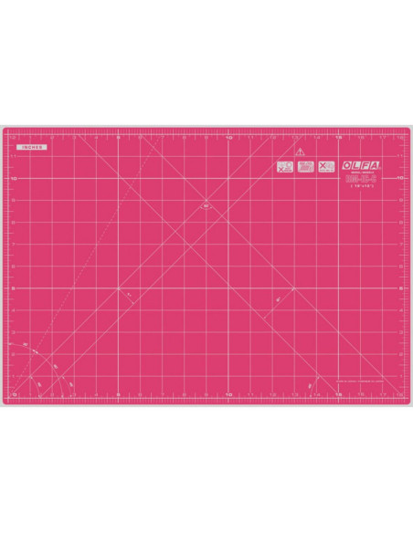 Tabla de corte patchwork Olfa 30 x 45 cm - Rosa