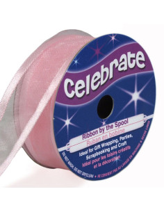 Cinta de organza Celebrate rosa - 20 mm x 4 m