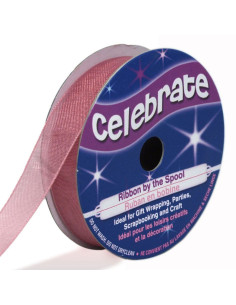 Cinta de organza Celebrate rosa viejo - 12 mm x 6 m