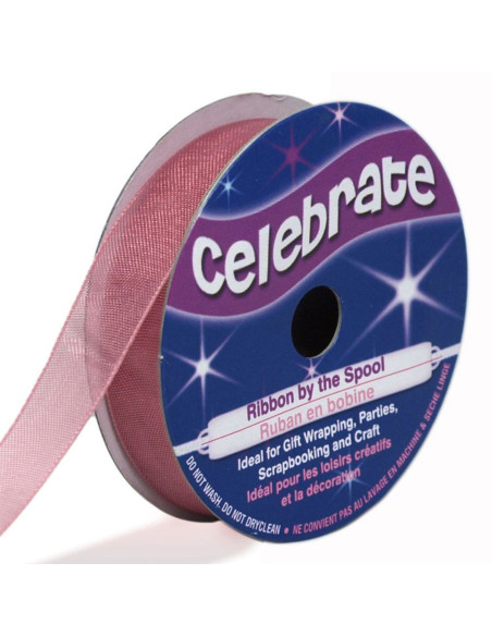 Cinta de organza Celebrate rosa viejo - 12 mm x 6 m