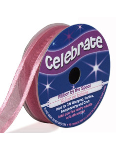 Cinta de organza Celebrate rosa - 12 mm x 5 m