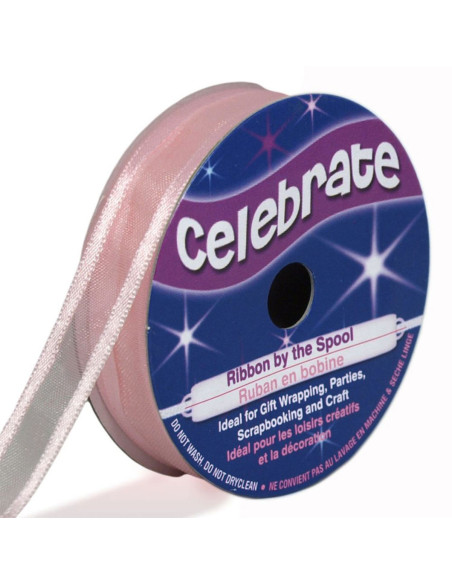 Cinta de organza Celebrate rosa - 12 mm x 5 m