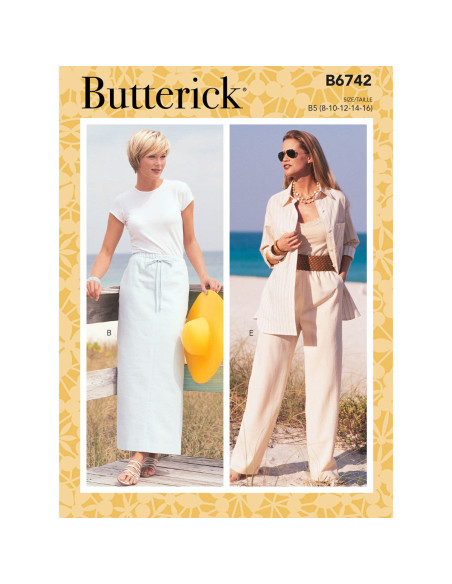 Patrón de falda, short y pantalón - Butterick 6742