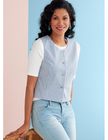Patrón de chaleco - Butterick 6745