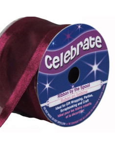 Cinta de organza Celebrate ciruela - 38 mm x 4 m