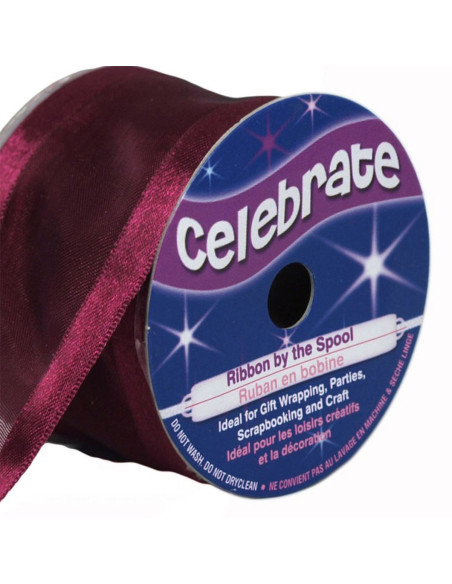 Cinta de organza Celebrate ciruela - 38 mm x 4 m