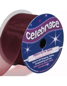 Cinta de organza Celebrate ciruela - 32 mm x 5 m