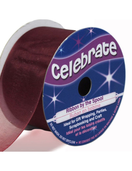 Cinta de organza Celebrate ciruela - 32 mm x 5 m