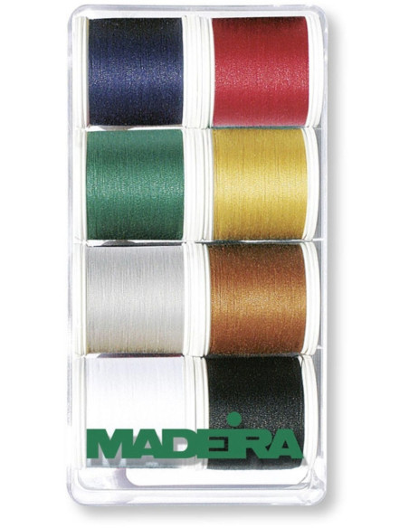 Caja de hilos de coser 400 m Aerofil Madeira