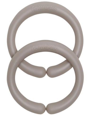 Anillos de suspensión de silicona de 60 mm para accesorios de bebé - Beige