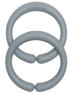 Anillos de suspensión de silicona de 60 mm para accesorios de bebé - Gris