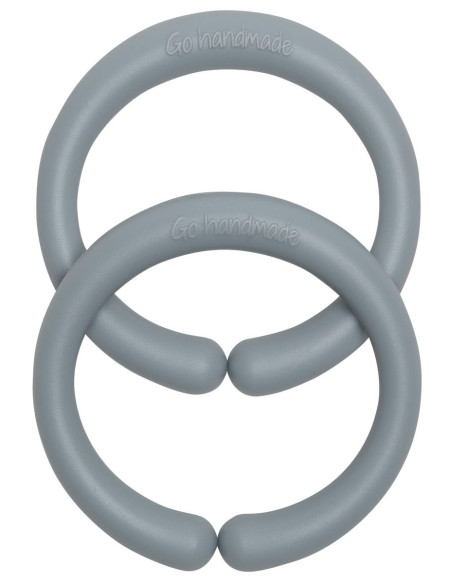 Anillos de suspensión de silicona de 60 mm para accesorios de bebé - Gris