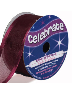 Cinta de organza Celebrate ciruela - 25 mm x 4 m