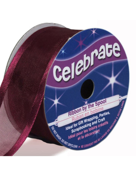 Cinta de organza Celebrate ciruela - 25 mm x 4 m