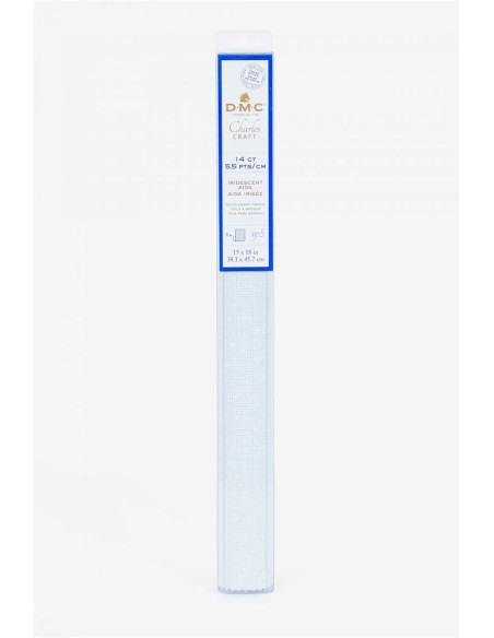 Tela aida 5.5 irisada para bordar DMC - Azul