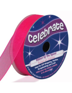 Cinta de organza Celebrate fucsia - 12 mm x 6 m