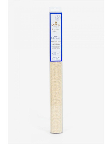 Tela aida 5.5 metalizada para bordar DMC
