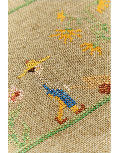 Tela de lino rústico 5.2 hilos para bordar DMC cupón de 38,1 cm x 45,7 cm