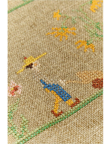 Tela de lino rústico 5.2 hilos para bordar DMC cupón de 38,1 cm x 45,7 cm