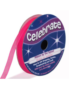 Cinta de organza Celebrate fucsia - 6 mm x 8 m