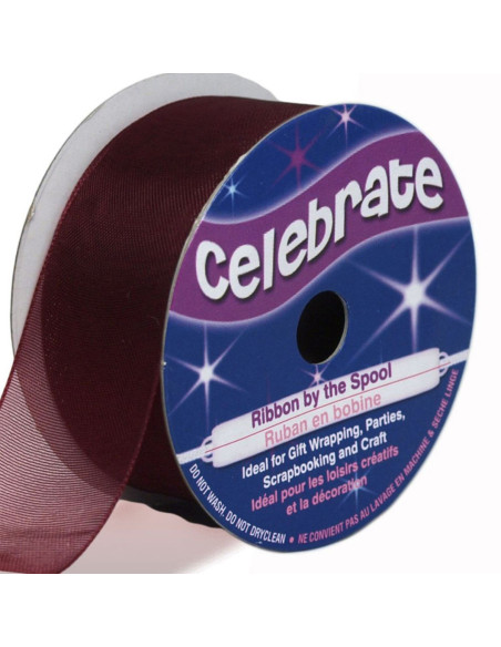 Cinta de organza Celebrate ciruela - 25 mm x 5 m