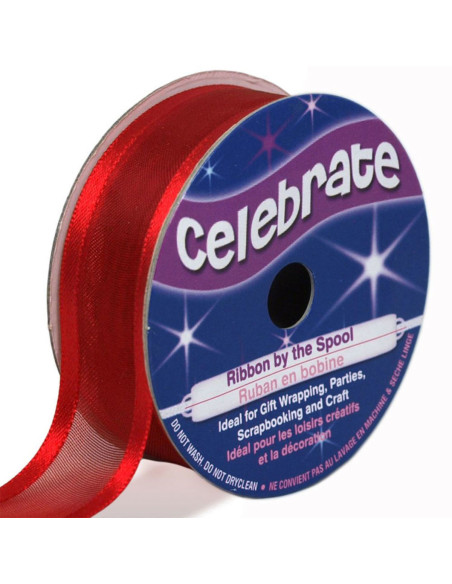 Cinta de organza Celebrate roja - 20 mm x 4 m