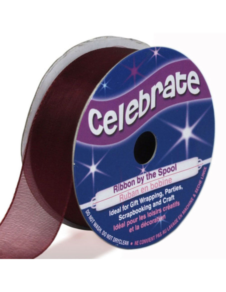 Cinta de organza Celebrate ciruela - 20 mm x 5 m