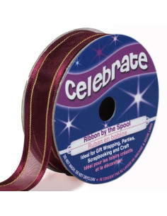Cinta de organza Celebrate ciruela - 15 mm x 5 m