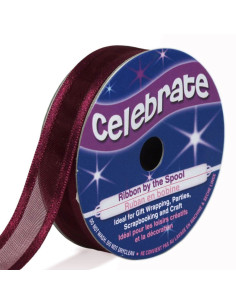 Cinta de organza Celebrate ciruela - 12 mm x 5 m