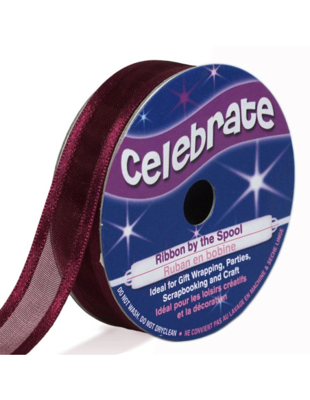 Cinta de organza Celebrate ciruela - 12 mm x 5 m