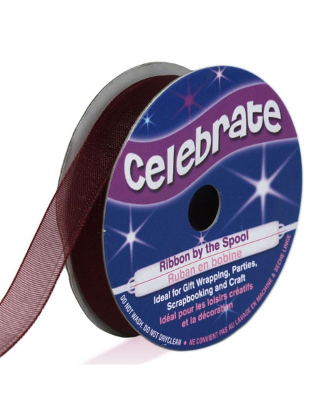 Cinta de organza Celebrate ciruela - 9 mm x 8 m