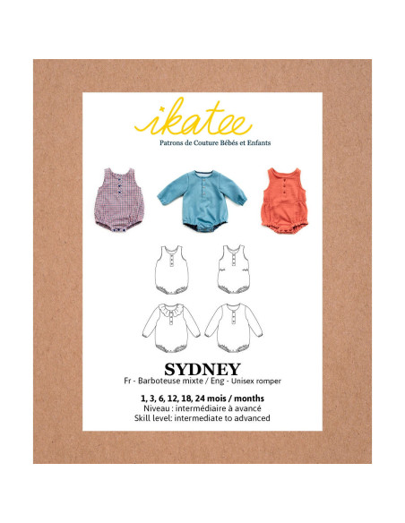 Patrón de pelele Sydney - Ikatee