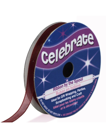 Cinta de organza Celebrate ciruela - 6 mm x 8 m
