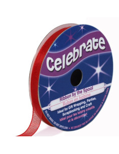 Cinta de organza Celebrate roja - 6 mm x 8 m