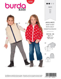 Patrón de chaqueta y chaleco - Burda 9290