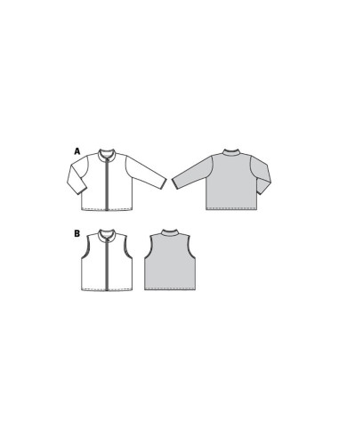 Patrón de chaqueta y chaleco - Burda 9290