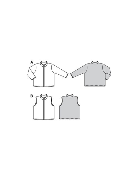 Patrón de chaqueta y chaleco - Burda 9290