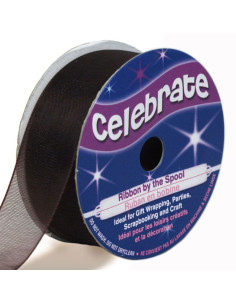 Cinta de organza Celebrate chocolate - 20 mm x 5 m
