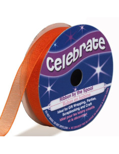 Cinta de organza Celebrate naranja - 9 mm x 8 m
