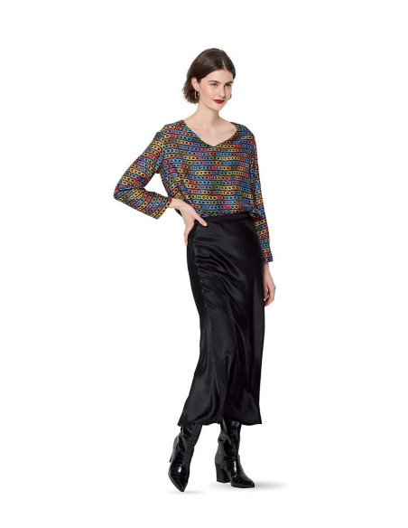 Patrón de blusa y vestido - Burda 6155