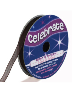 Cinta de organza Celebrate chocolate - 6 mm x 8 m