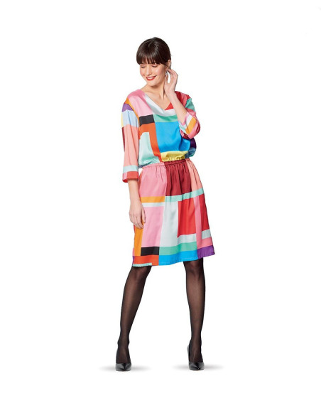 Patrón de blusa y vestido - Burda 6155