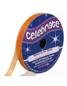 Cinta de organza Celebrate naranja - 6 mm x 8 m