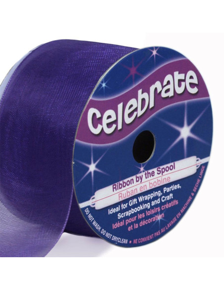 Cinta de organza Celebrate violeta - 32 mm x 5 m