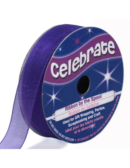 Cinta de organza Celebrate violeta - 12 mm x 6 m