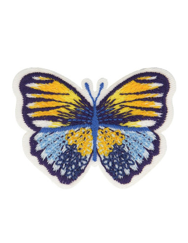 Parche termoadhesivo mariposa azul