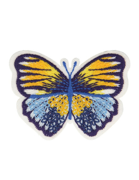 Parche termoadhesivo mariposa azul