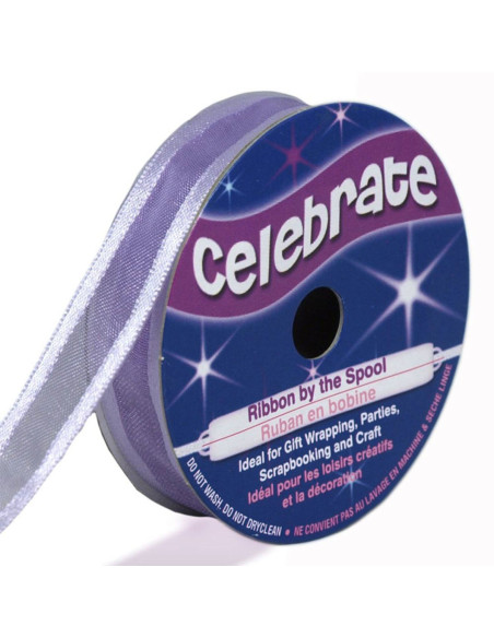 Cinta de organza Celebrate malva - 12 mm x 5 m